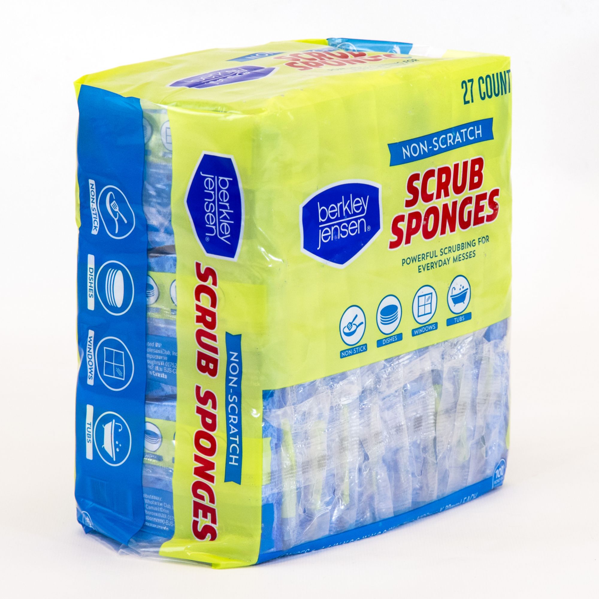 Berkley Jensen Non Scratch Cellulose Scrub Sponges, 27 ct.