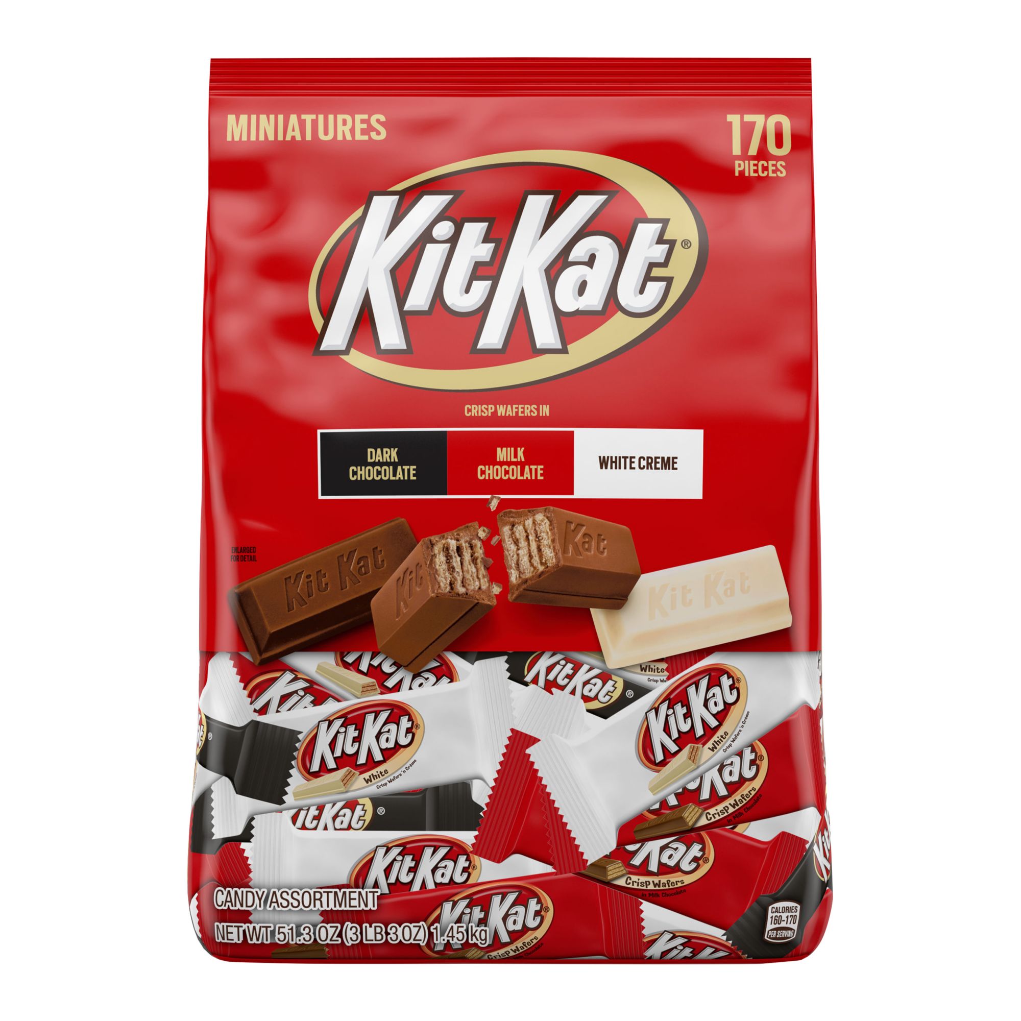Kit Kat Miniatures Candy 51.3 oz./170 ct. BJs Wholesale