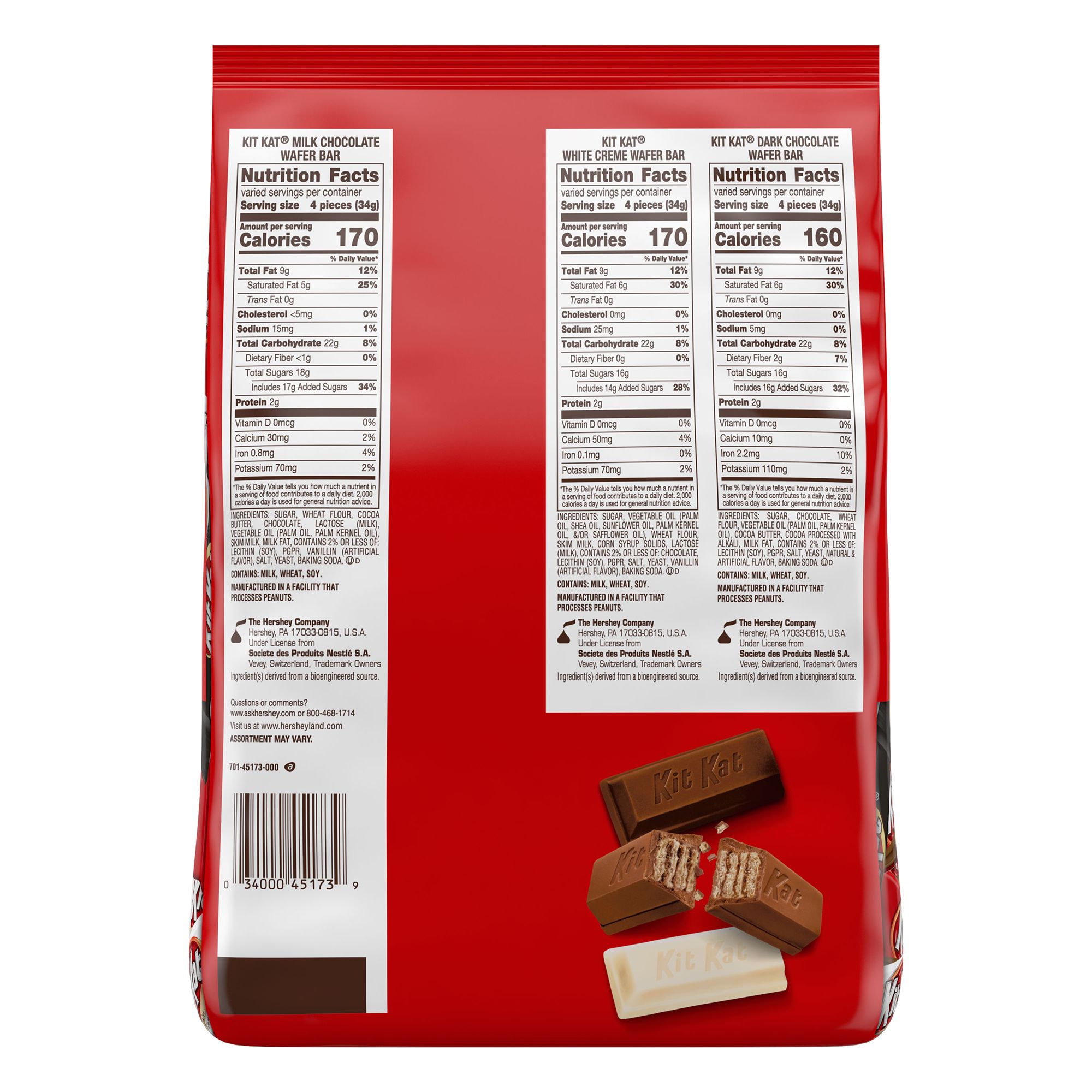 Kitkat - Dark Chocolate Kit Kat Bars Miniatures Bulk - 2 lb Bag - KitKats - Dark Chocolate Kit Kat Mini, Kit Kats Bulk, Kit Kat Bar - Individually