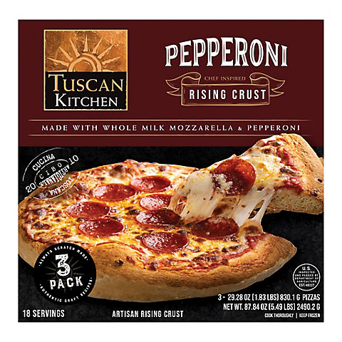 Tuscan Kitchen Pepperoni Rising Crust Pizza, 3 pk.