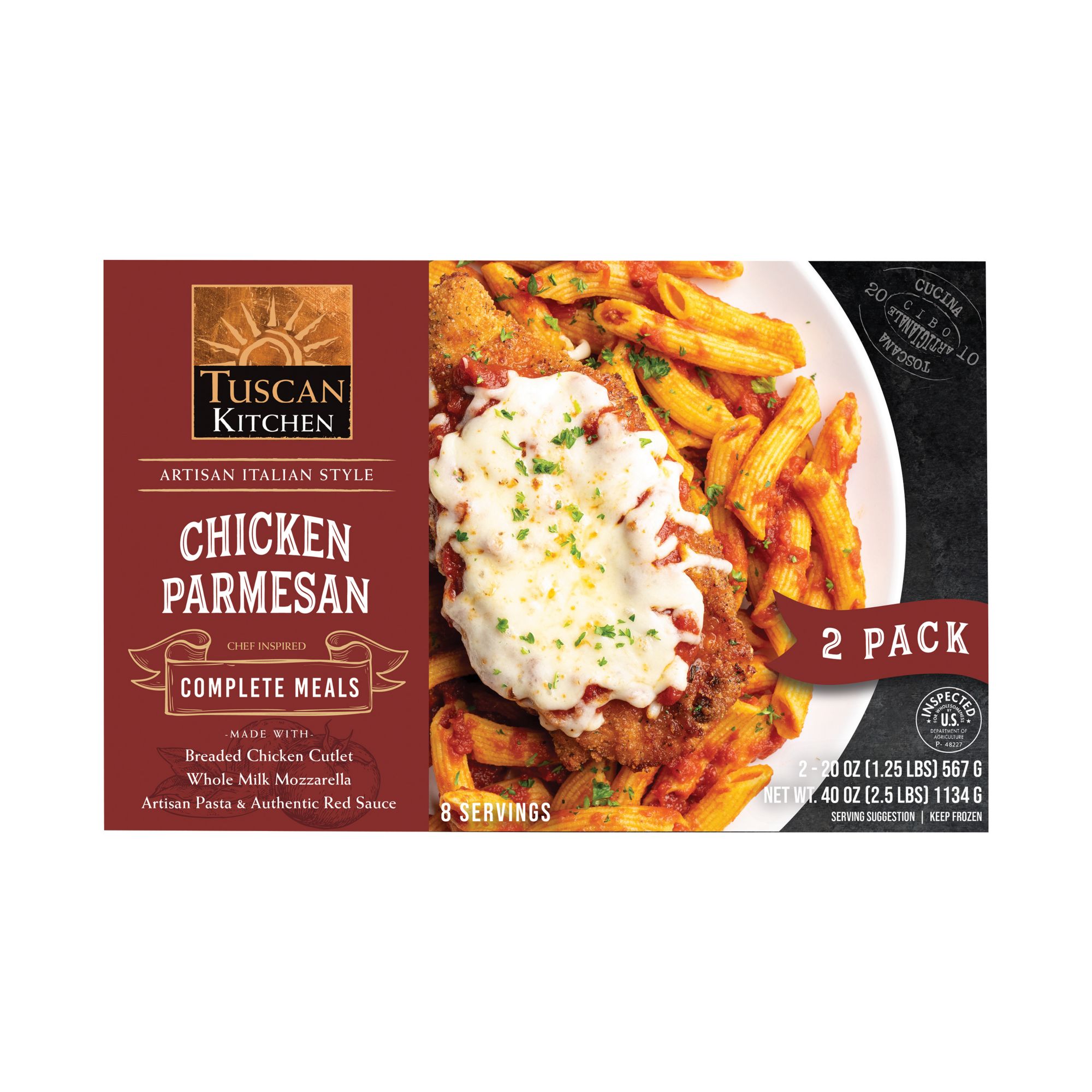 Tuscan Kitchen Artisan Italian Style Chicken Parmesan Meal, 2 pk