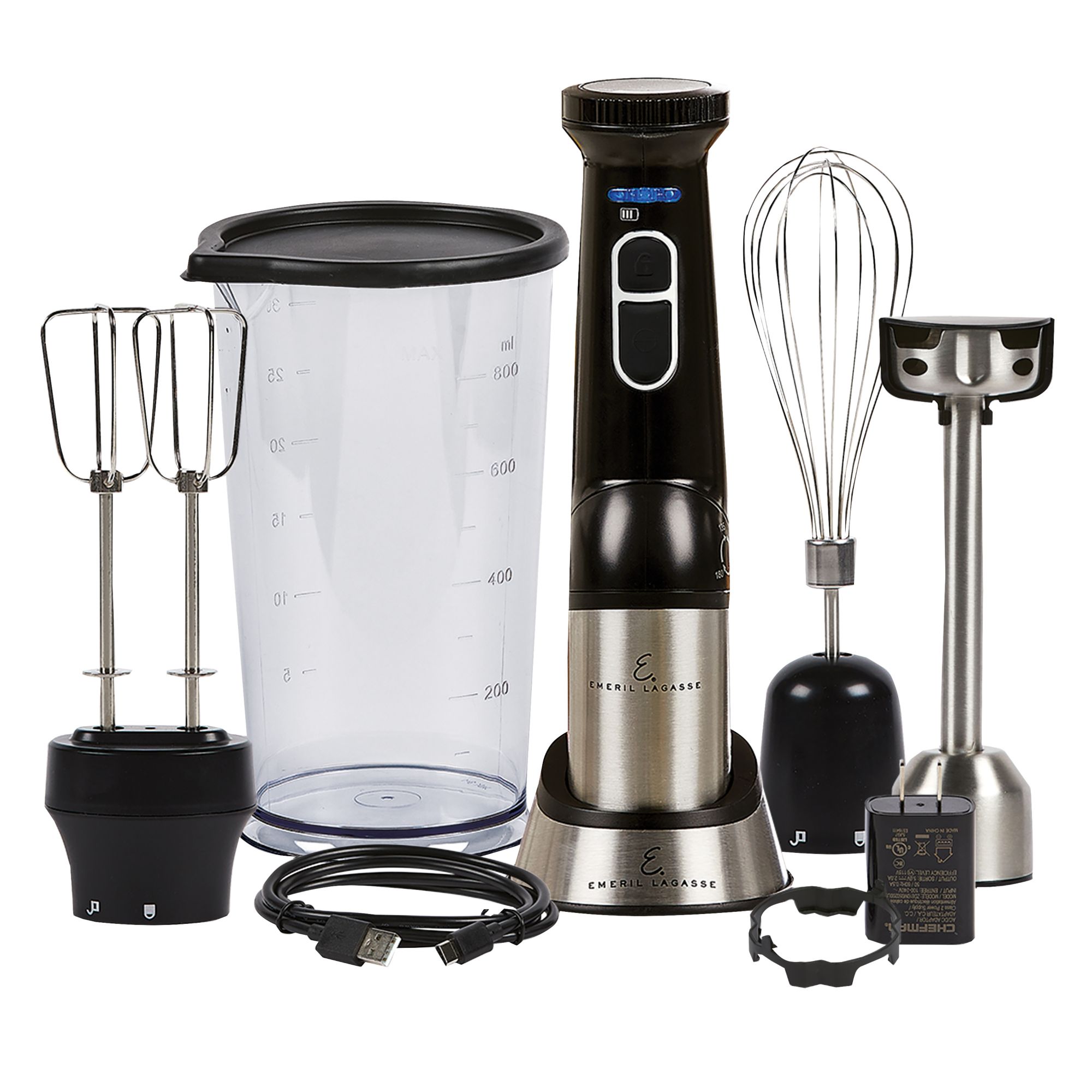 Electric Portable Immersion Blender 400 Watt 2 Mixing Speed With