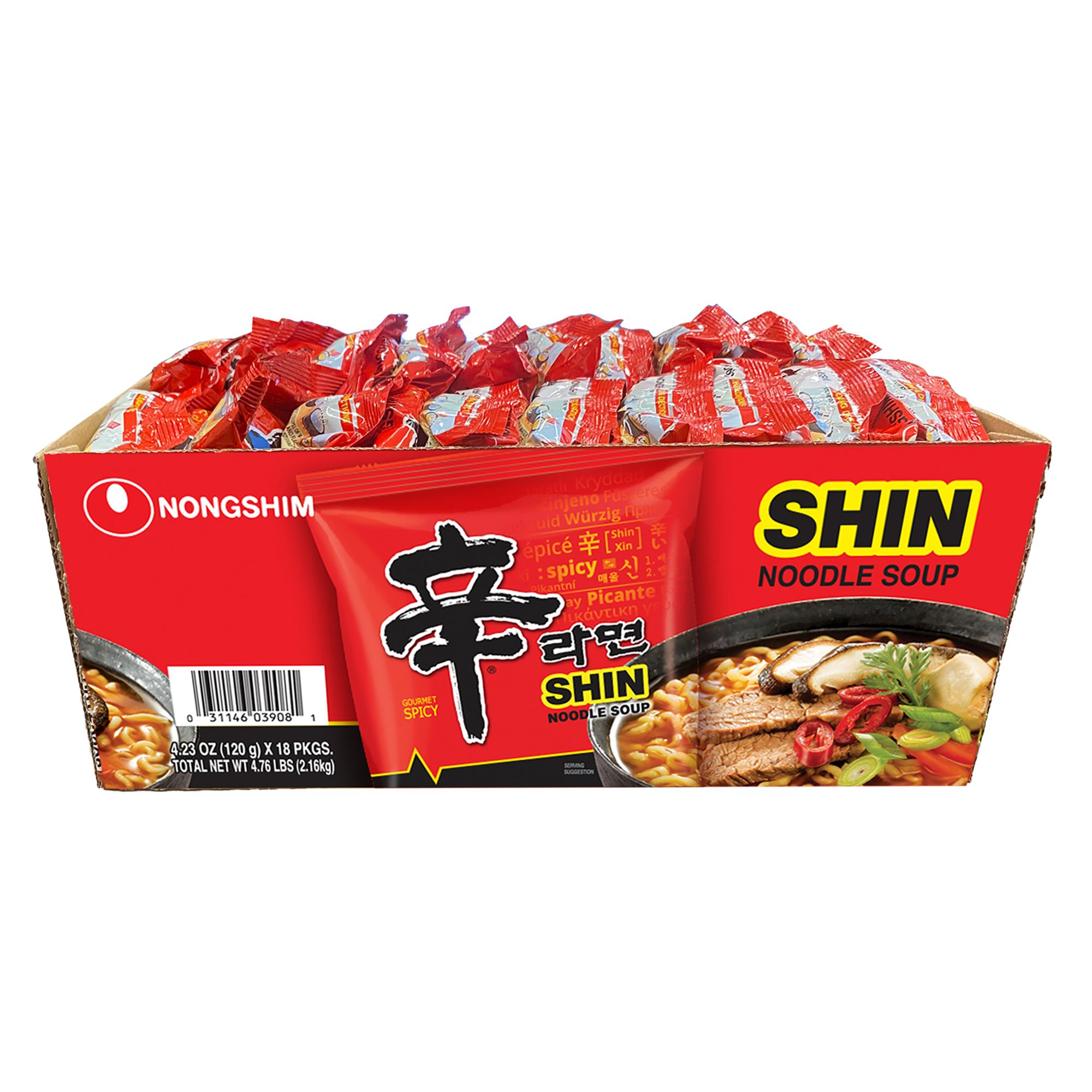 Nongshim Shin Ramyun Noodles, 18 pk./4.2 oz. | BJ's Wholesale Club