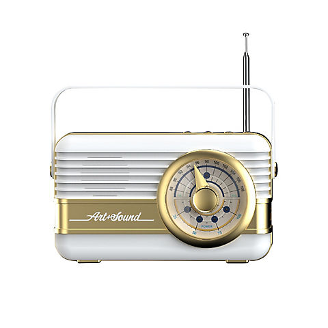 Vintage Bluetooth/FM Radio Speaker - White