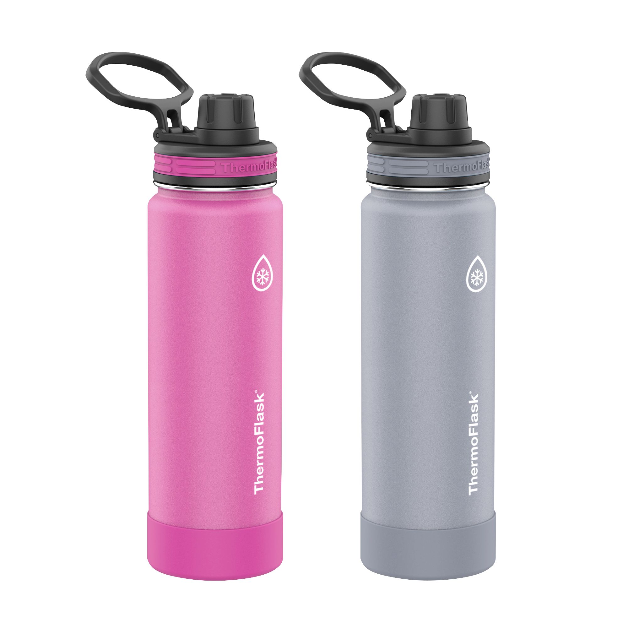 24oz Water Bottle Two Pack w/ Spout Lid – ThermoFlask