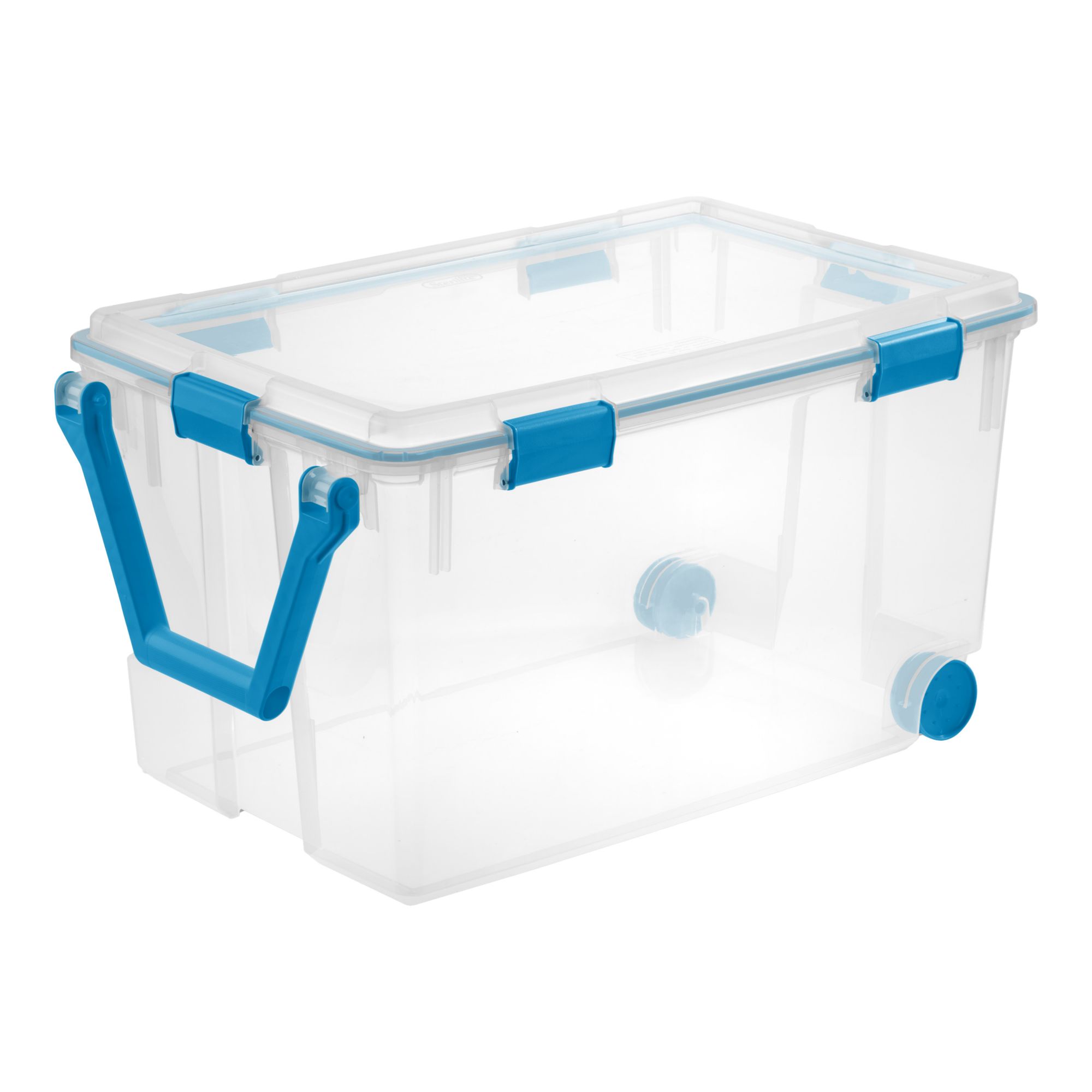 9 qt. Plastic Storage Bin Kitchen Organization in Clear (2-Pack)