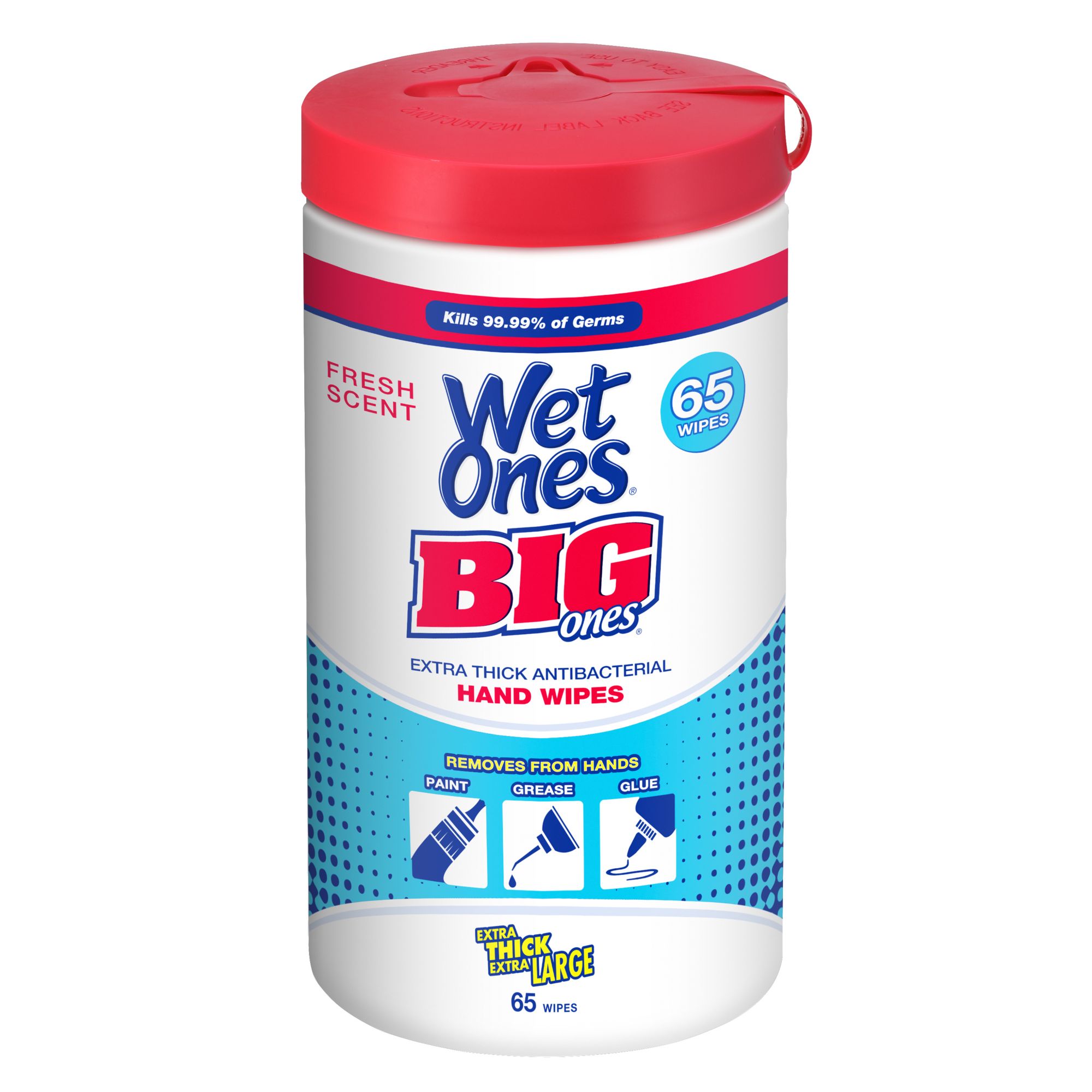 Wet Ones Plus Alcohol Hand Sanitizing Wipes Canister, 50 Ct, Kills