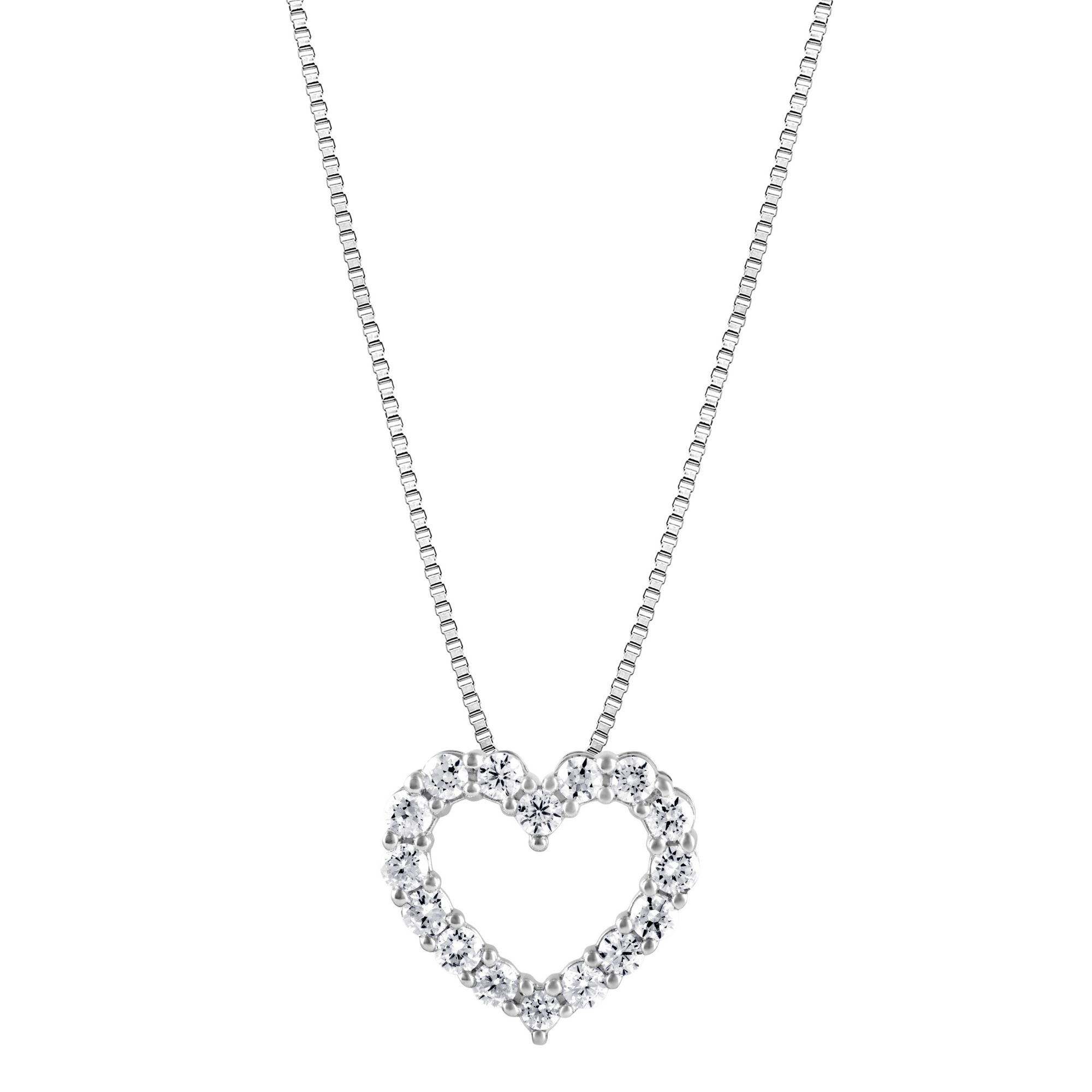 Diamond Heart Pendant 18 Necklace (1/2 Ct. t.w.) - Gold