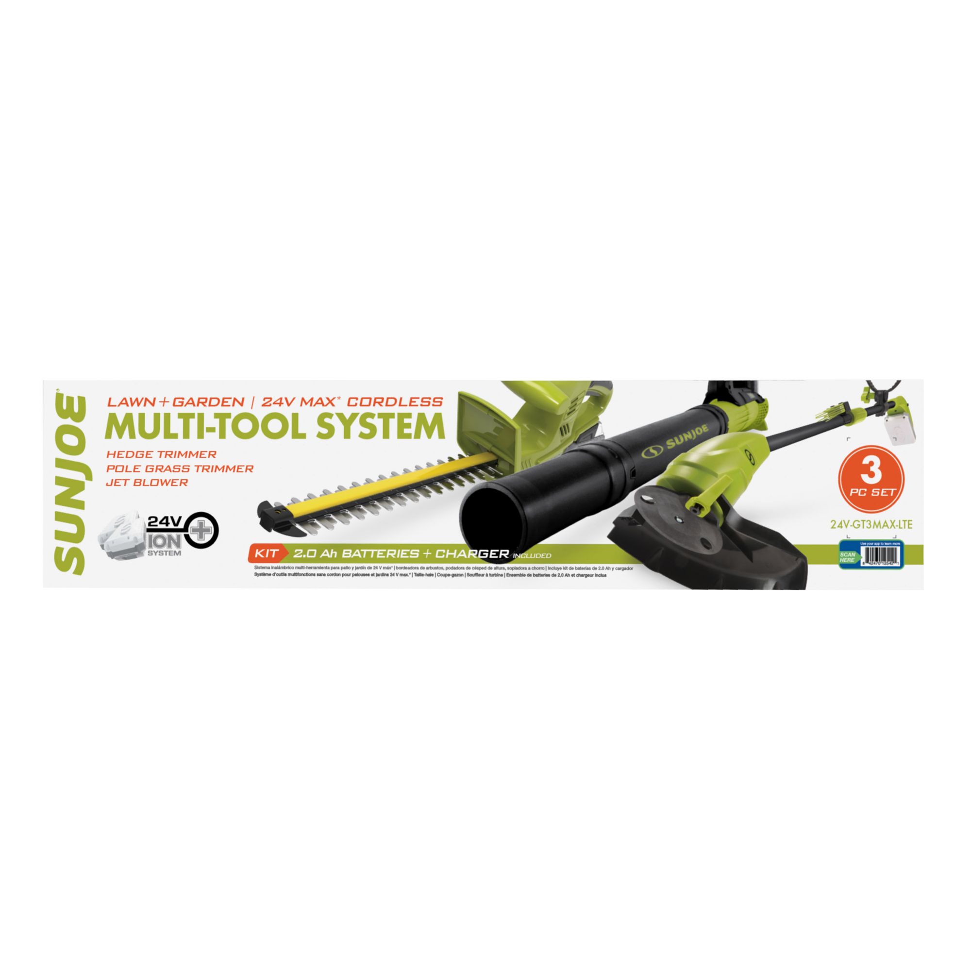 Sun Joe 3-in-1 Cordless Lawn Care System