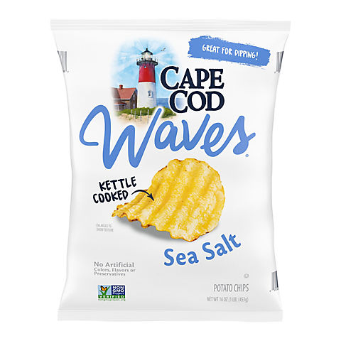 Cape Cod Wavy Cut Sea Salt Kettle Potato Chips, 16 oz.