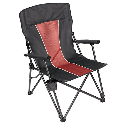 Berkley Jensen Comfort Arm Chair, Charcoal Grey/Burgundy
