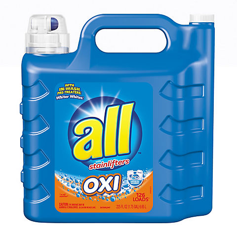 all Oxi Liquid Laundry Detergent with Stain Removers, 225 oz.