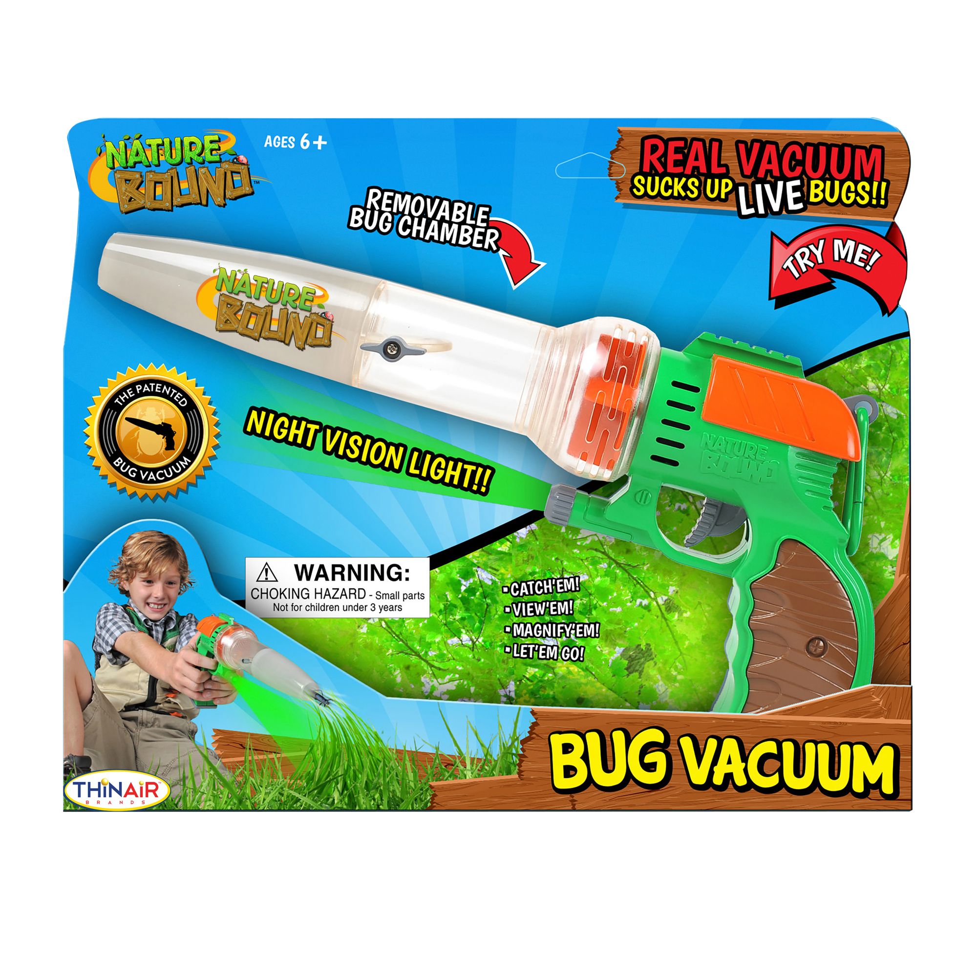 Nature Bound - Bug Catcher Vacuum with 3-Cavity Habitat Case for Backyard  Exploration - Kit for Kids with Vacuum & Habitat 