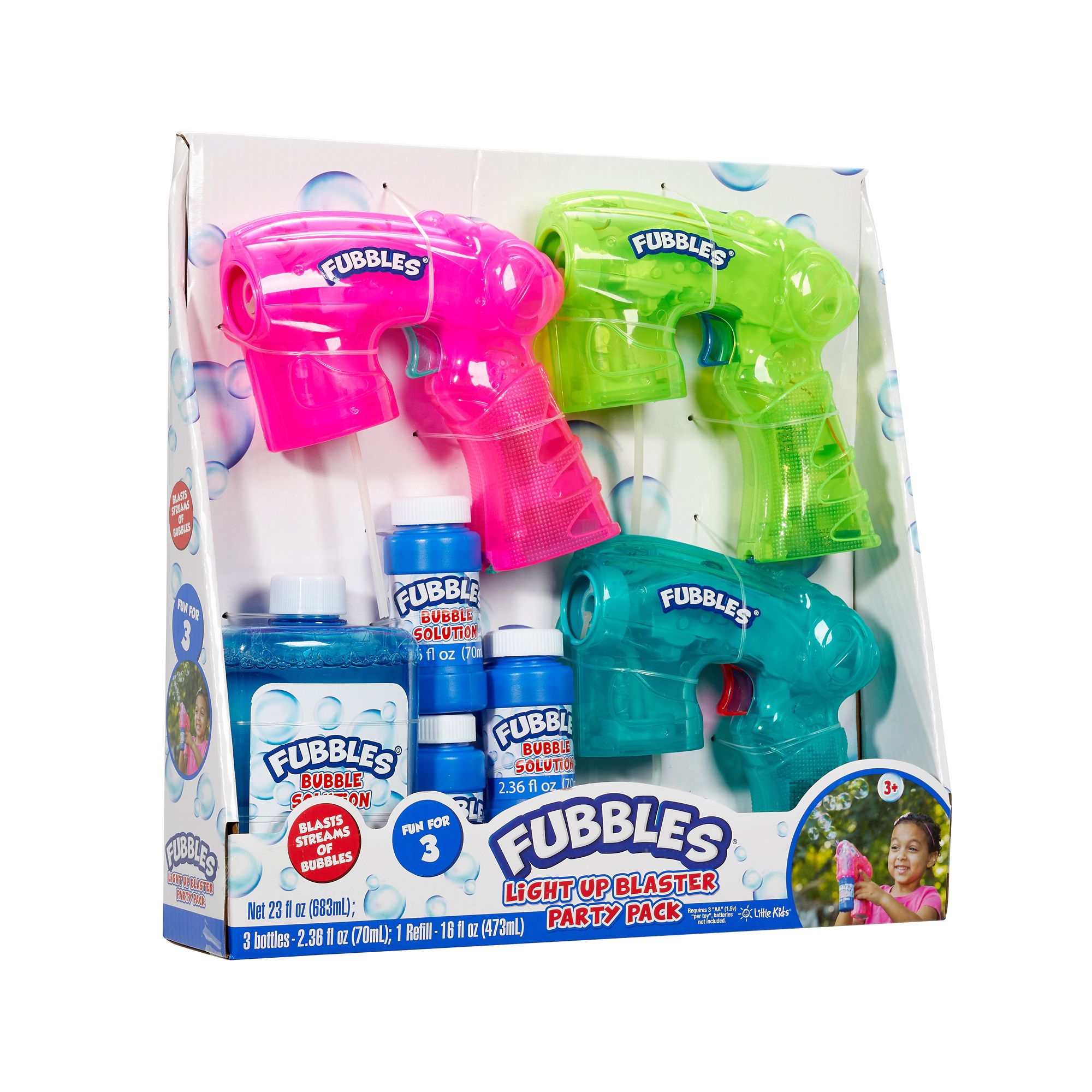 Play Day Light Up Bubble Blaster, Includes Bubble Solution, Children Ages 3+