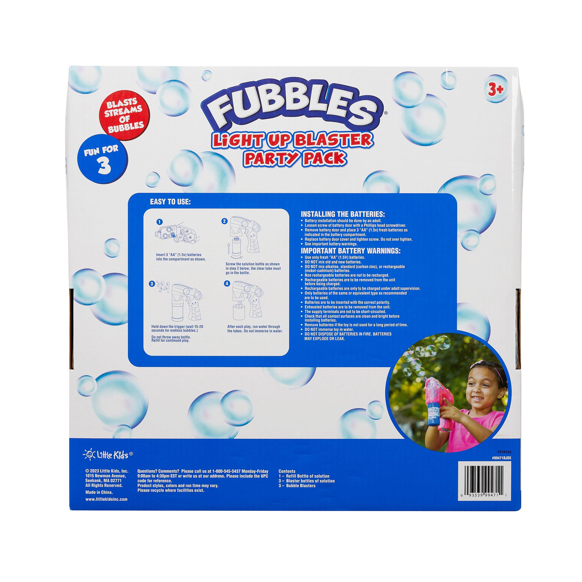 Fubbles Light Up Bubble Blaster 2.36 Fl Oz, Spring/Summer