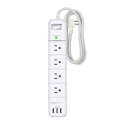 Smartpoint 12 Outlet Power Strip with 3 USB Ports
