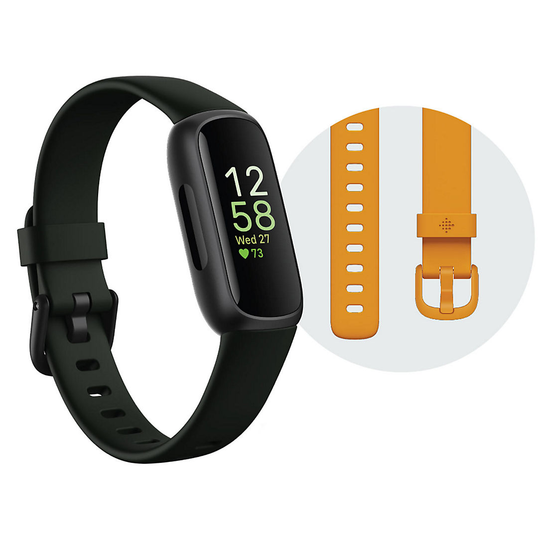 Fitbit Inspire 3 Health and Fitness Tracker Bundle - Midnight Zen/Black