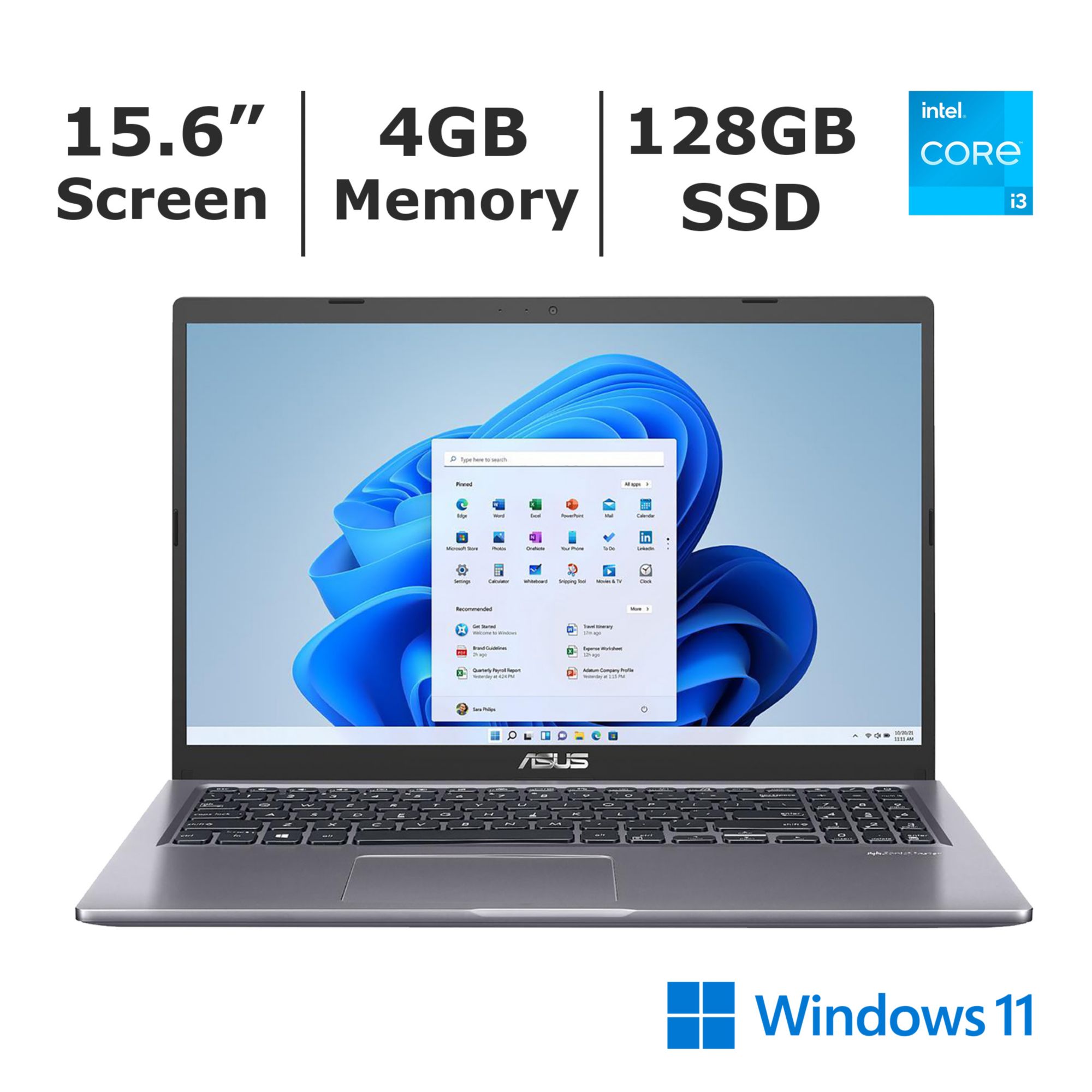 ASUS - Vivobook 14 Laptop - Intel Core 11th Gen i3 with 8GB Memory - 128GB  SSD - Transparent Silver Notebook