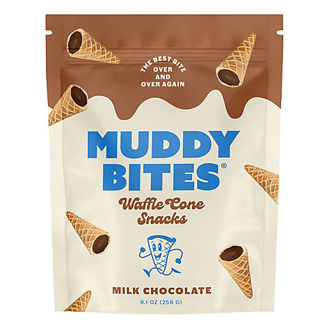 Muddy Bites Milk Chocolate Waffle Cone Snacks, 9.1 oz.