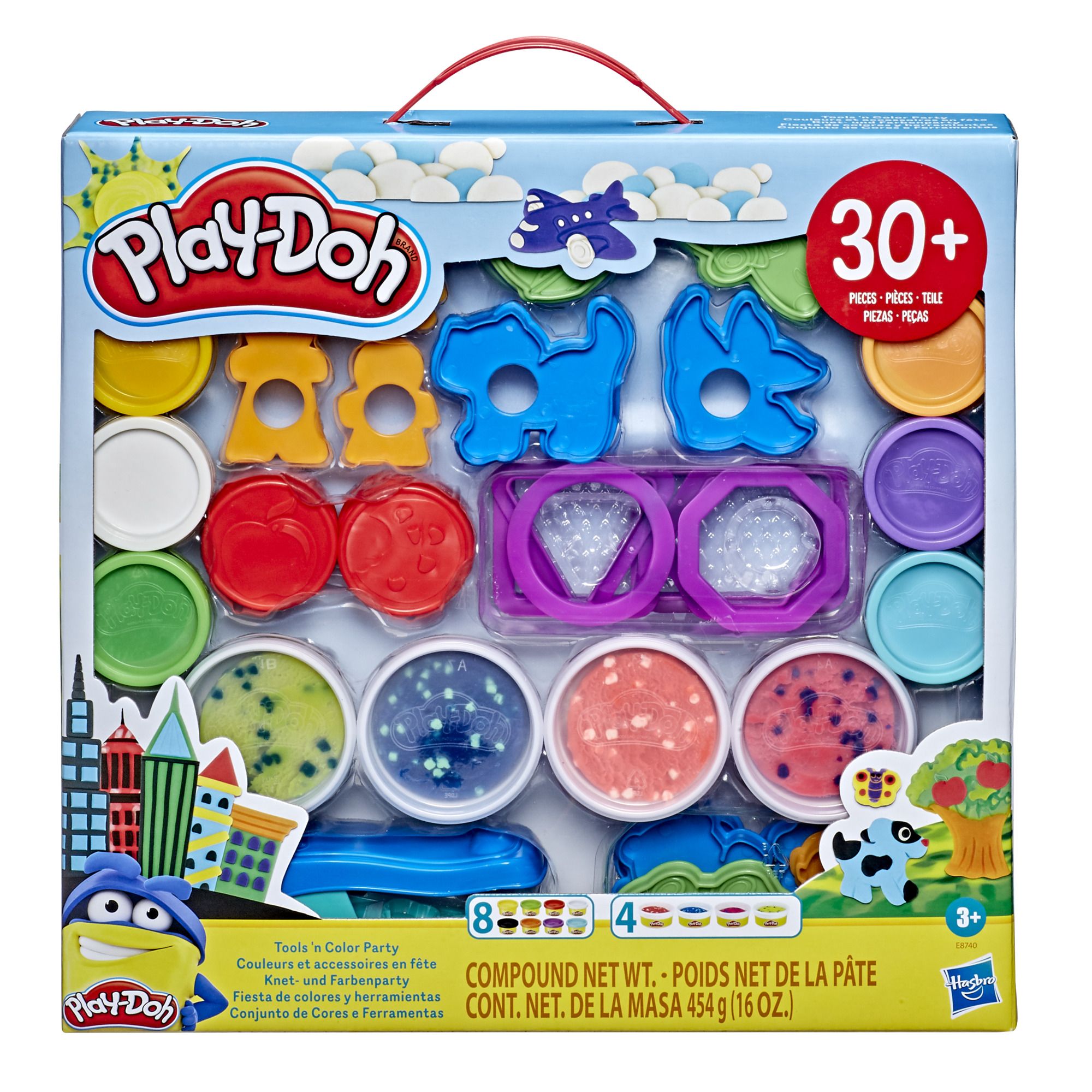 Play-Doh Shapes Playhouse Playset 6 Pay-Doh Colors + 9 Shapes