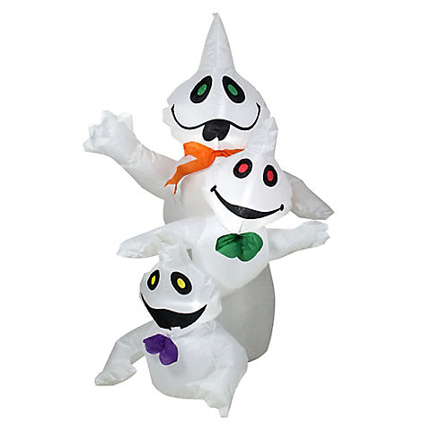 Northlight 3.5' Lighted Inflatable Halloween Ghost Trio Outdoor Yard Decoration