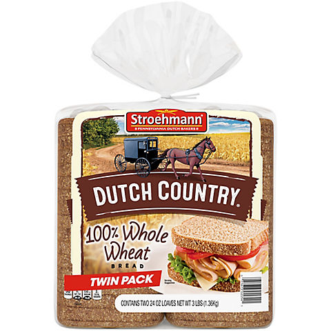 Stroehmann Dutch Country Wheat Bread, 2 pk./24 oz.