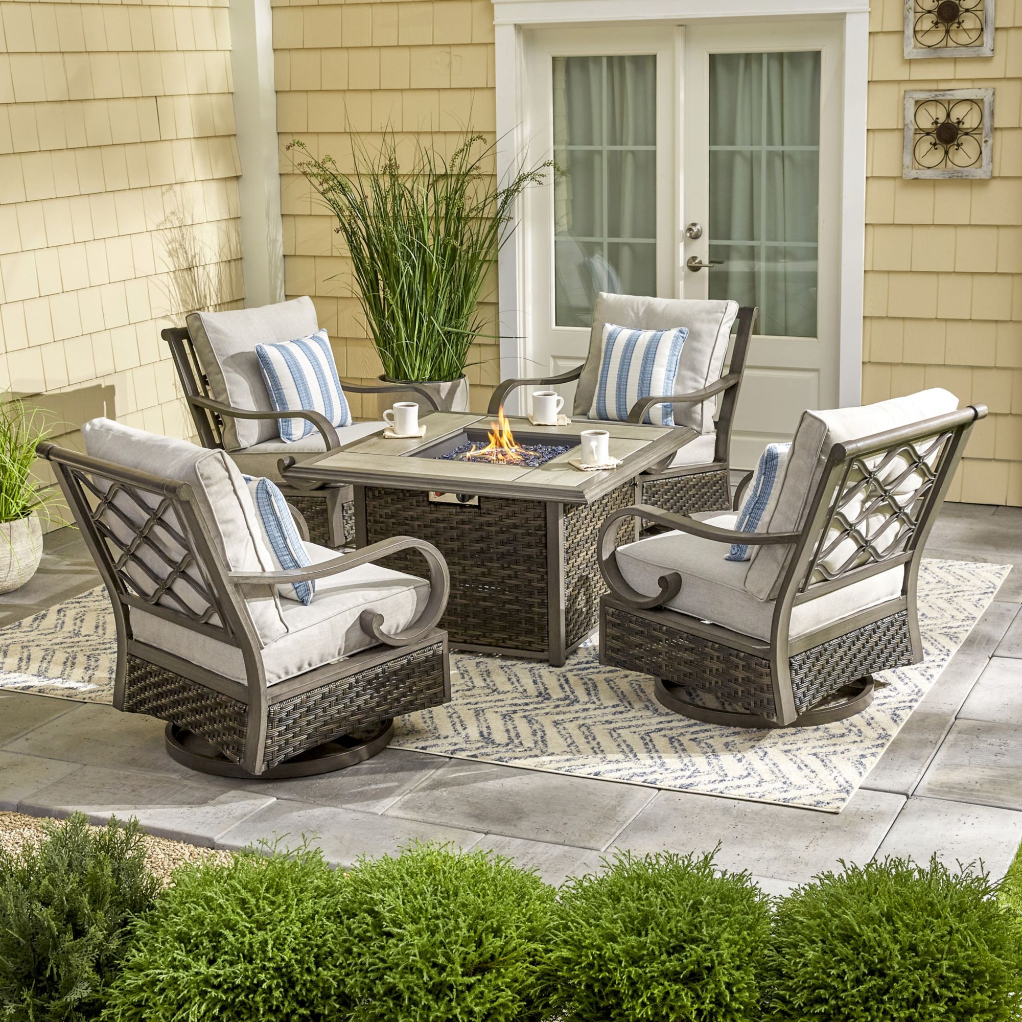 Fire chat patio online sets