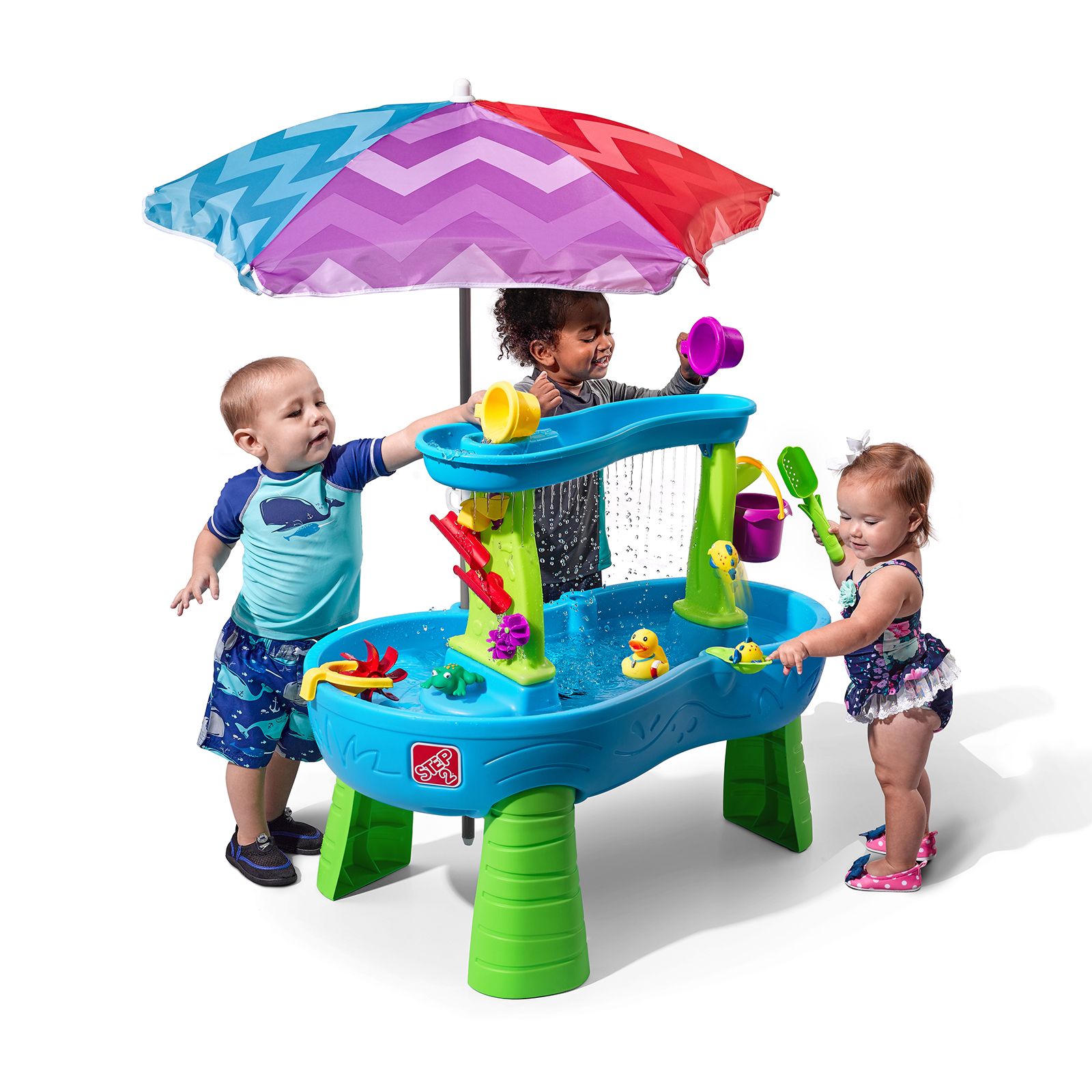 Step2 Rain Showers Splash Pond with Umbrella - Blue