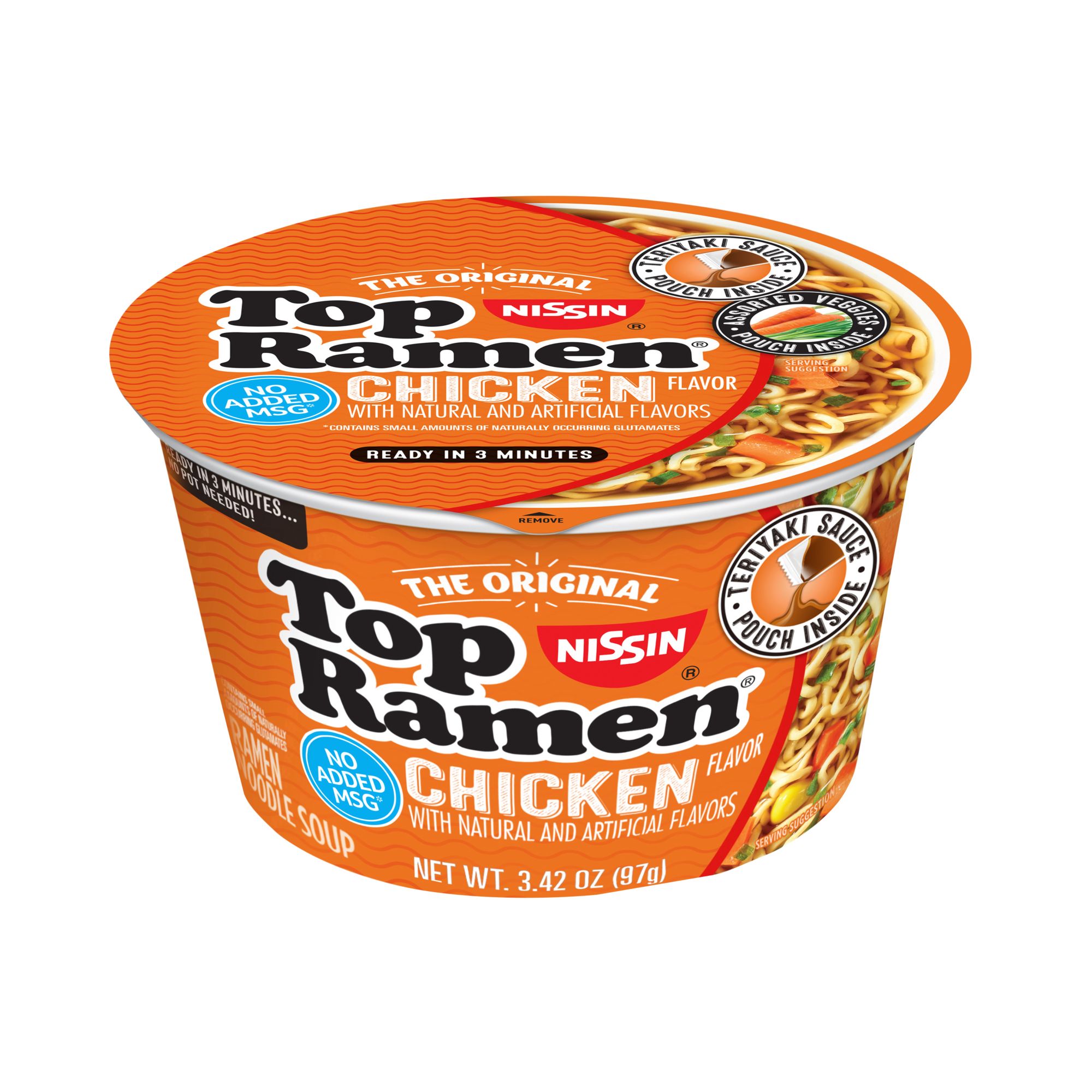 Maruchan Ramen Variety 4 flavors, Pack of 12 + By The Cup Microwavable