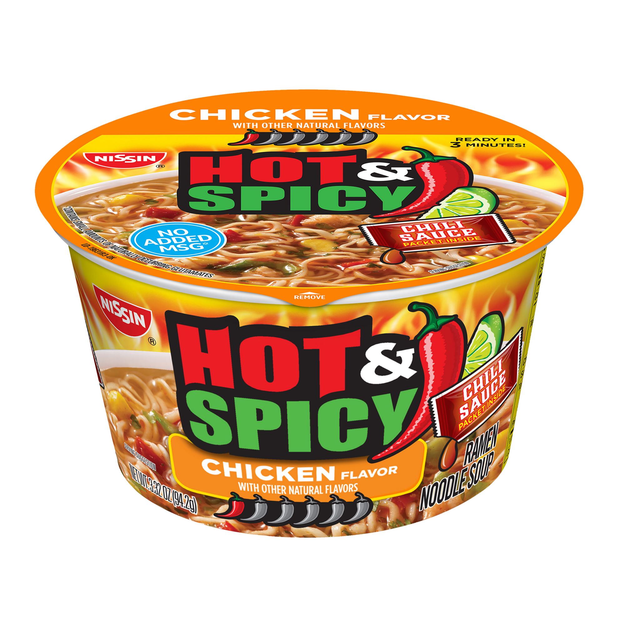 Nong Shim Bowl Noodle Soup, Spicy Chicken Flavor - 12 pack, 3.03 oz packages