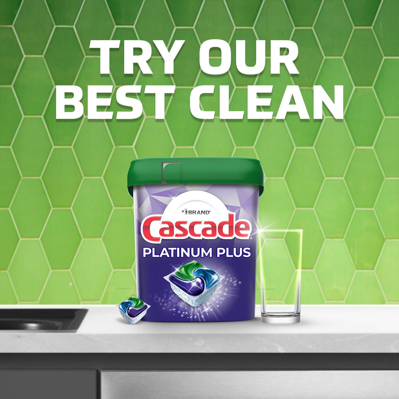 Cascade Platinum Plus ActionPacs Dishwasher Detergent Pods, Fresh Scent (81 ct)