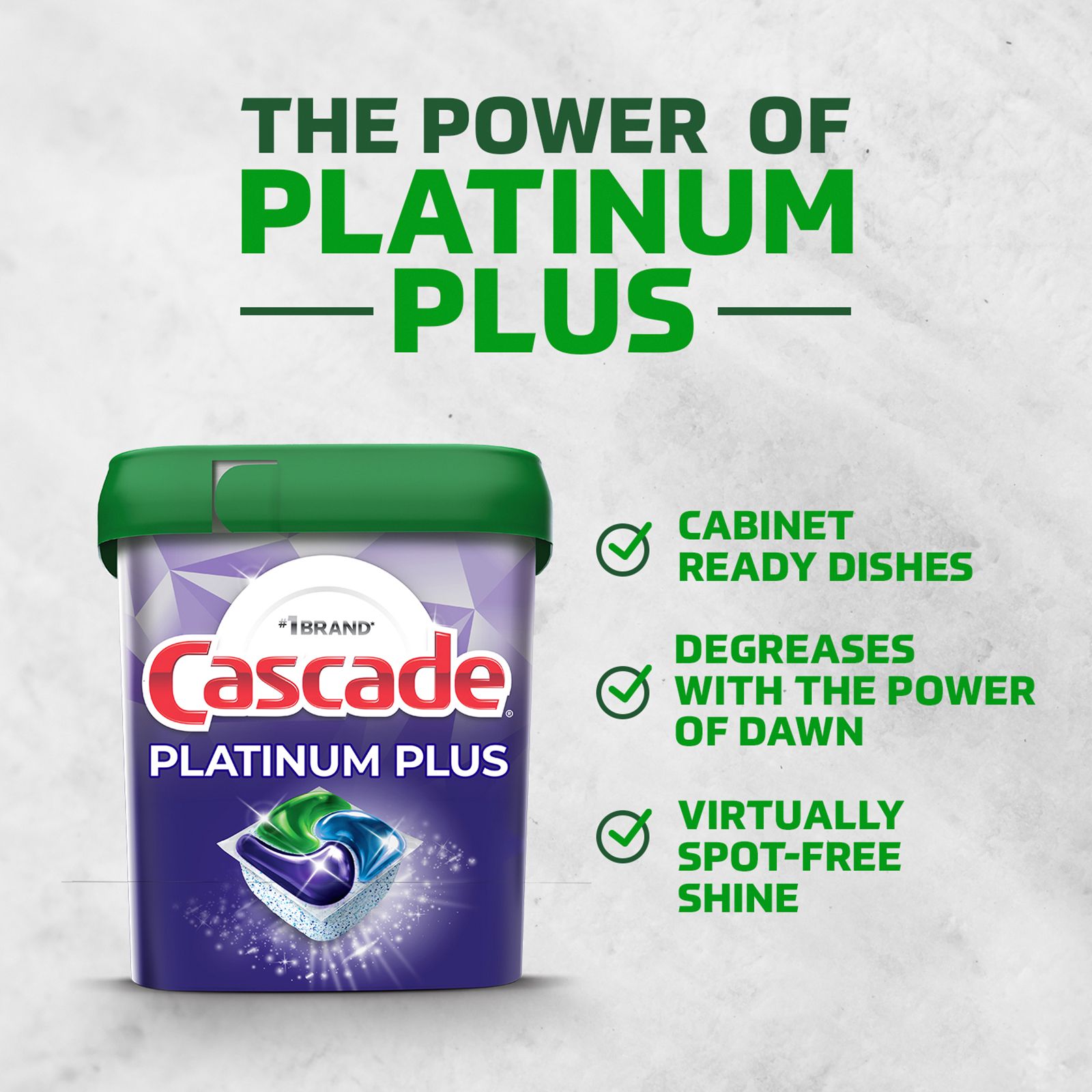 Cascade Platinum Plus Dishwasher Detergent Action Packs