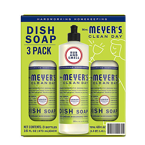 Mrs. Meyer's Clean Day Liquid Dish Soap - Lemon Verbena Scent, 3 pk./16 oz.