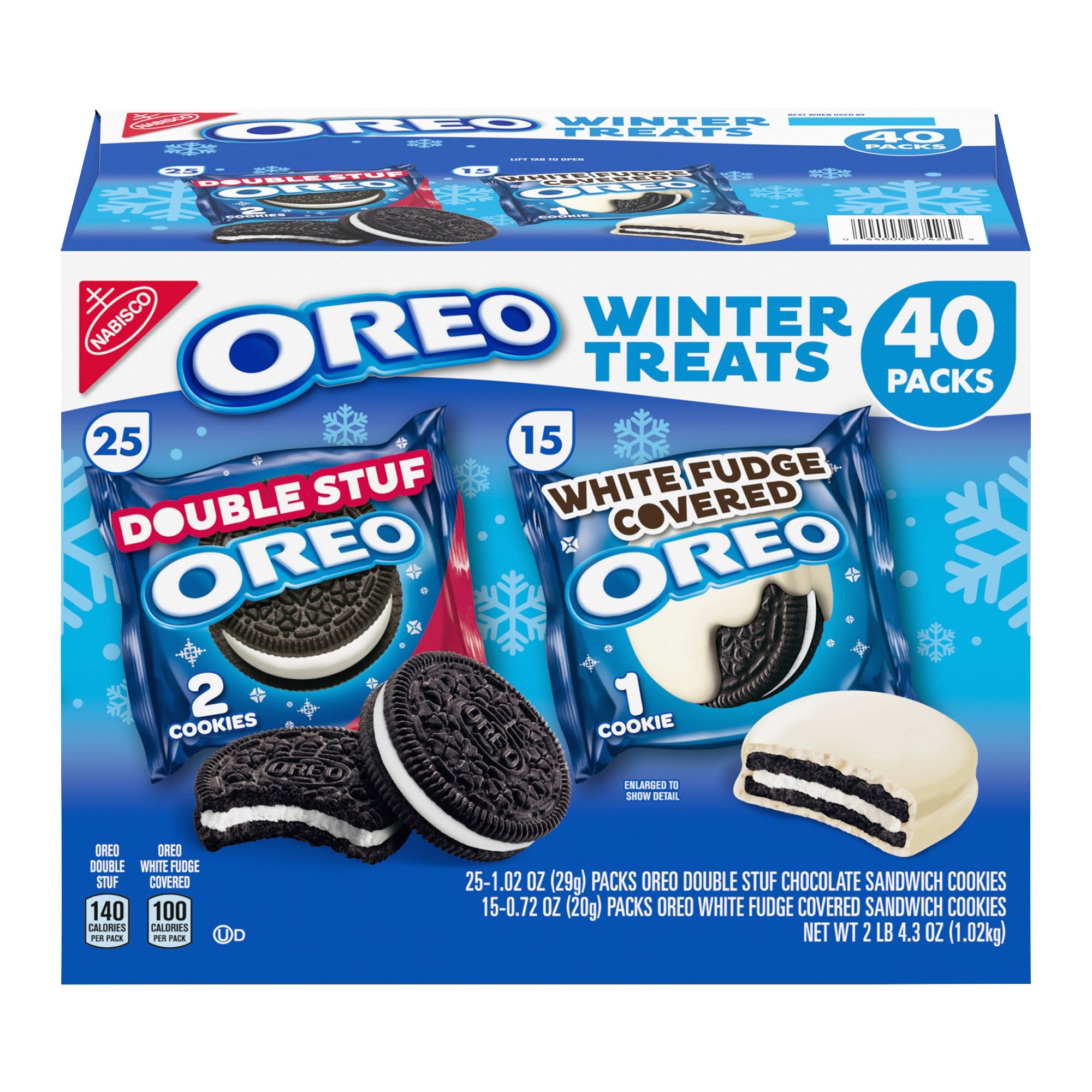 Oreo Sandwich Cookies, White Fudge Covered - 8.5 oz