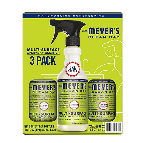 Mrs. Meyer's Clean Day Multi-Surface Everyday Cleaner - Lemon Verbena Scent, 16 oz., 3 pk.