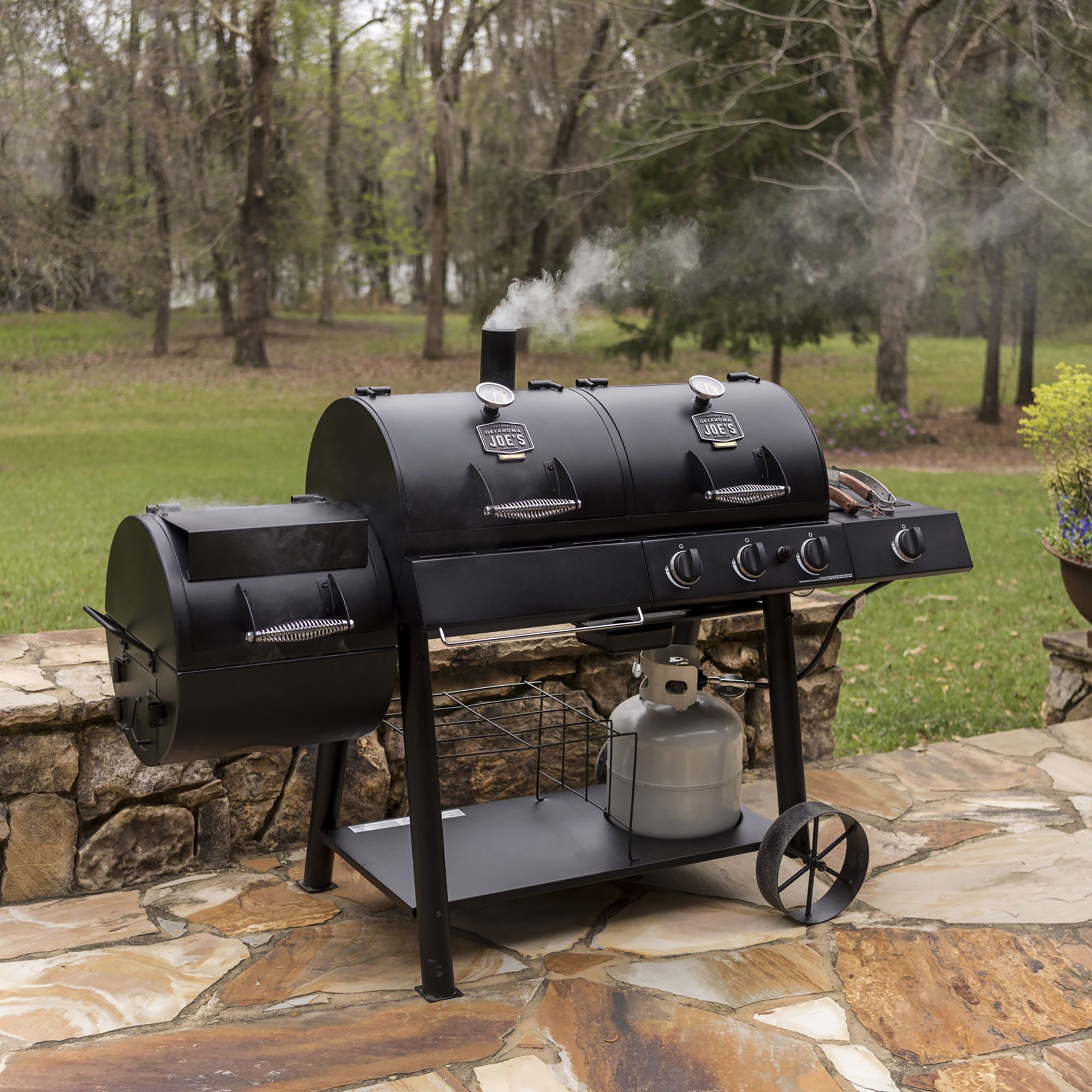 Oklahoma Joe s Longhorn Charcoal Gas Smoker BJ s Wholesale Club