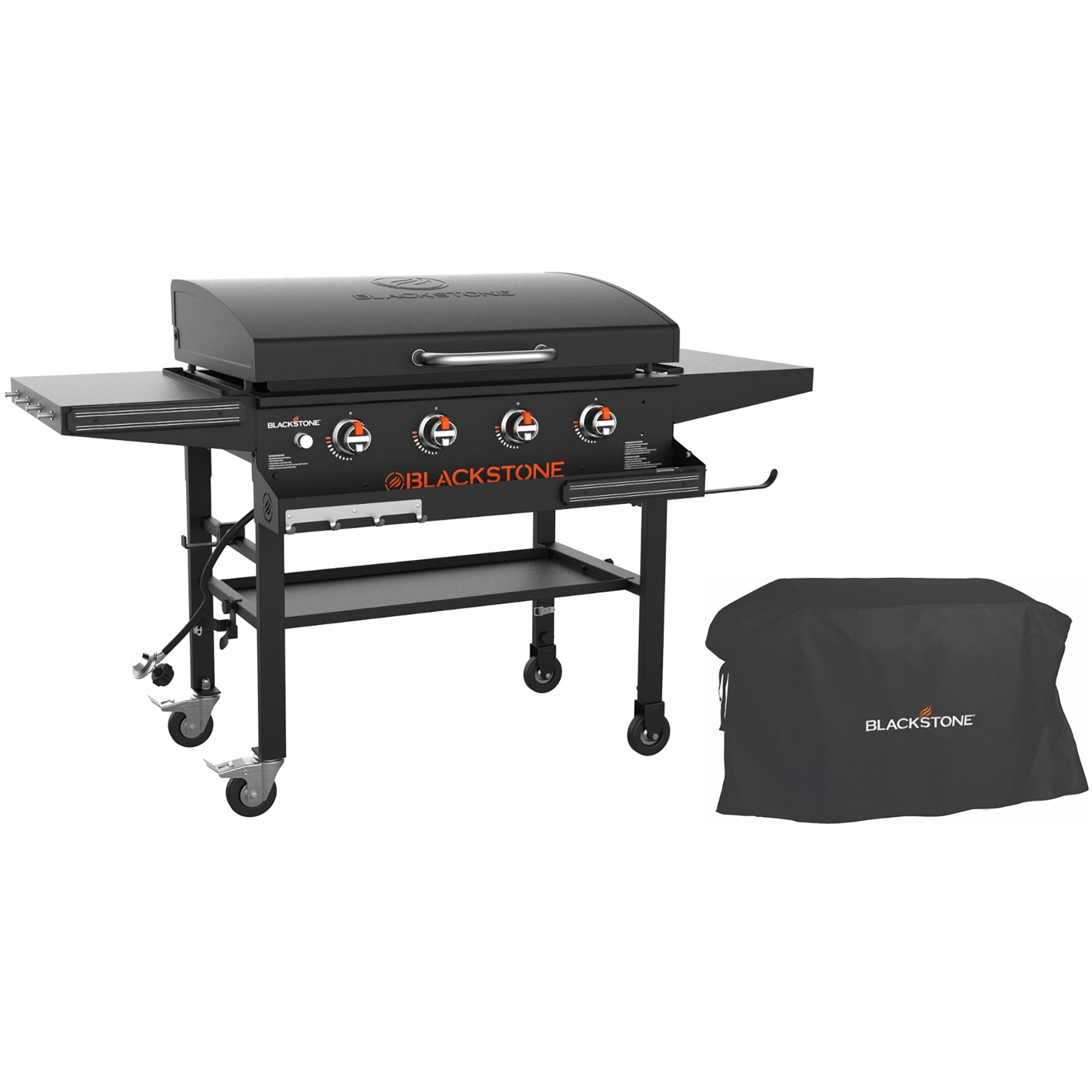 Blackstone 36 Griddle with Integrated Hood Dual Horizontal Folding Shelves Fron