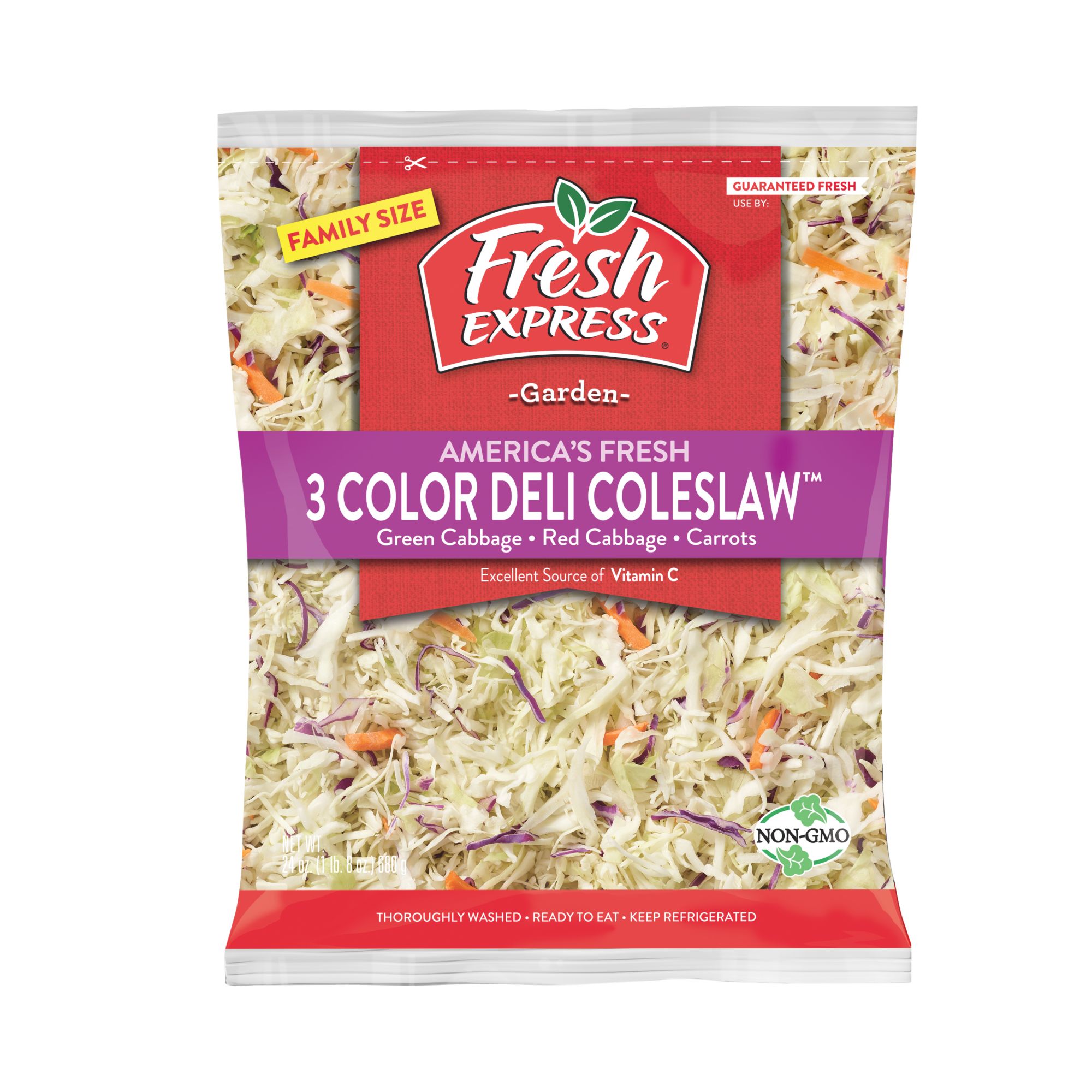 Fresh Express Three-Color Deli Cole Slaw, 24 oz.