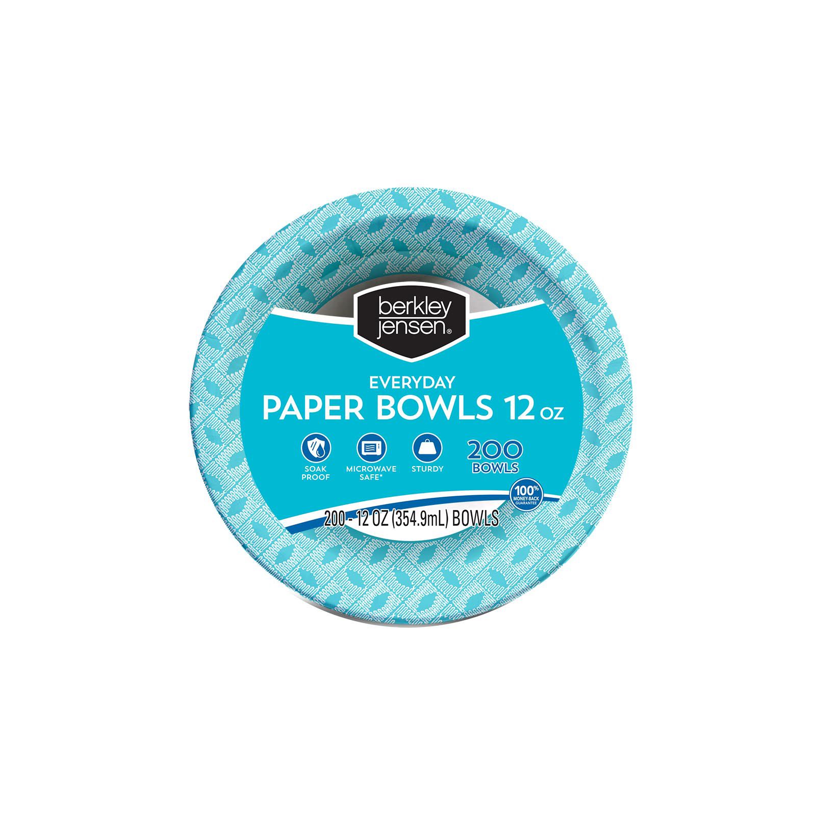 Berkley Jensen Premium Designer Paper Bowl 20 oz 150 count lunch chili ice  cream