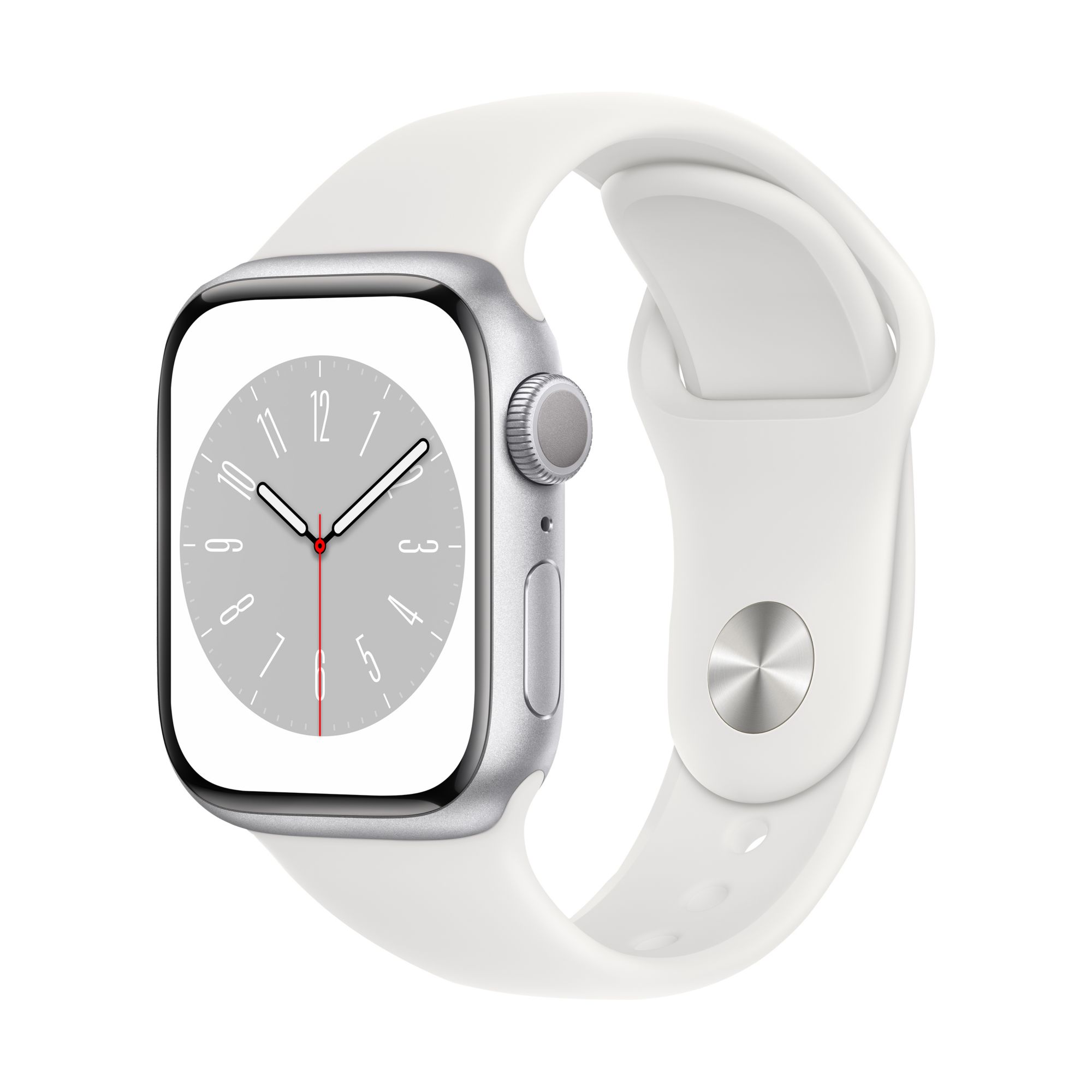 Series 5 silver aluminum cheap case white sport band 40mm