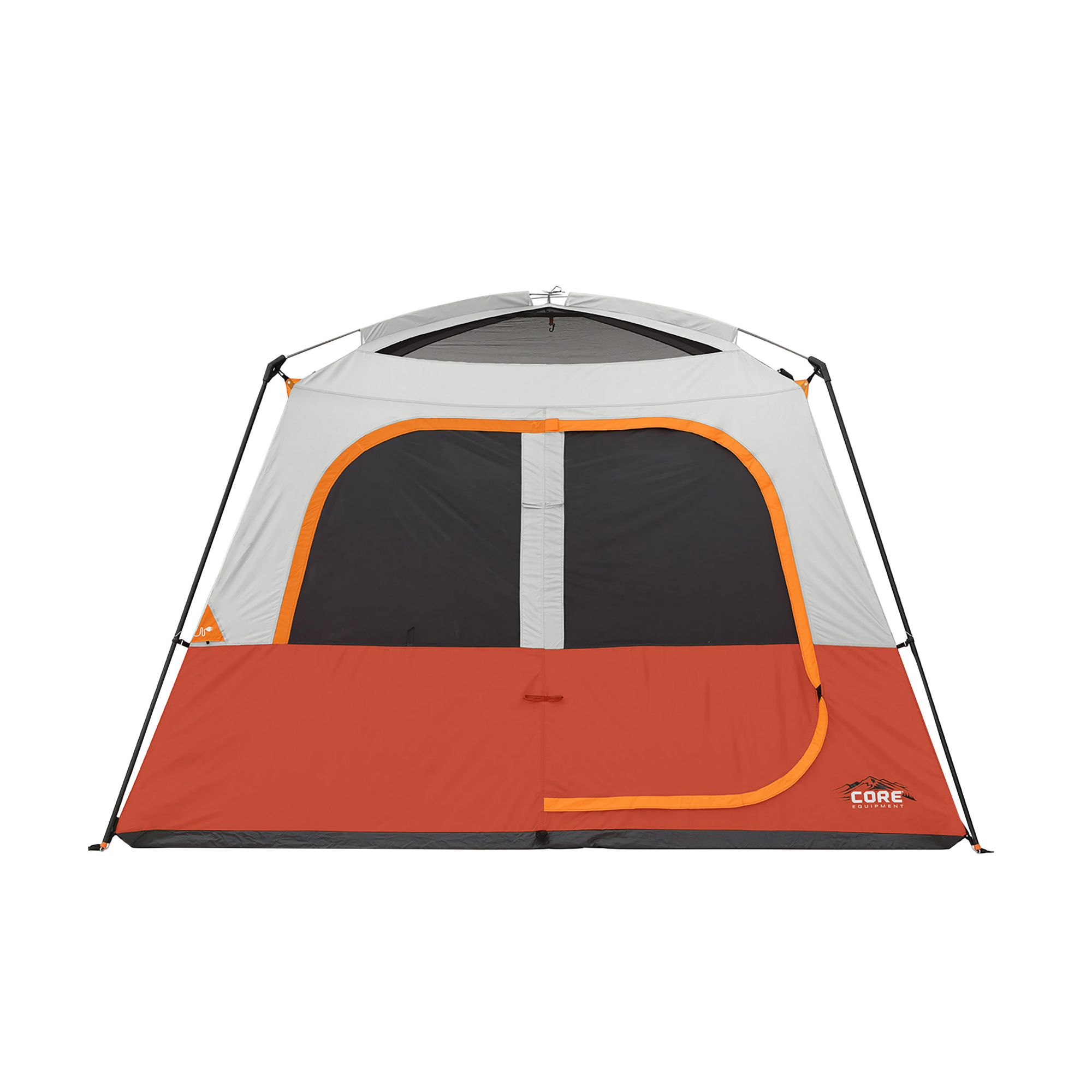 CORE 10' x 9' Straight Wall Cabin Tent for 6 Persons - Orange