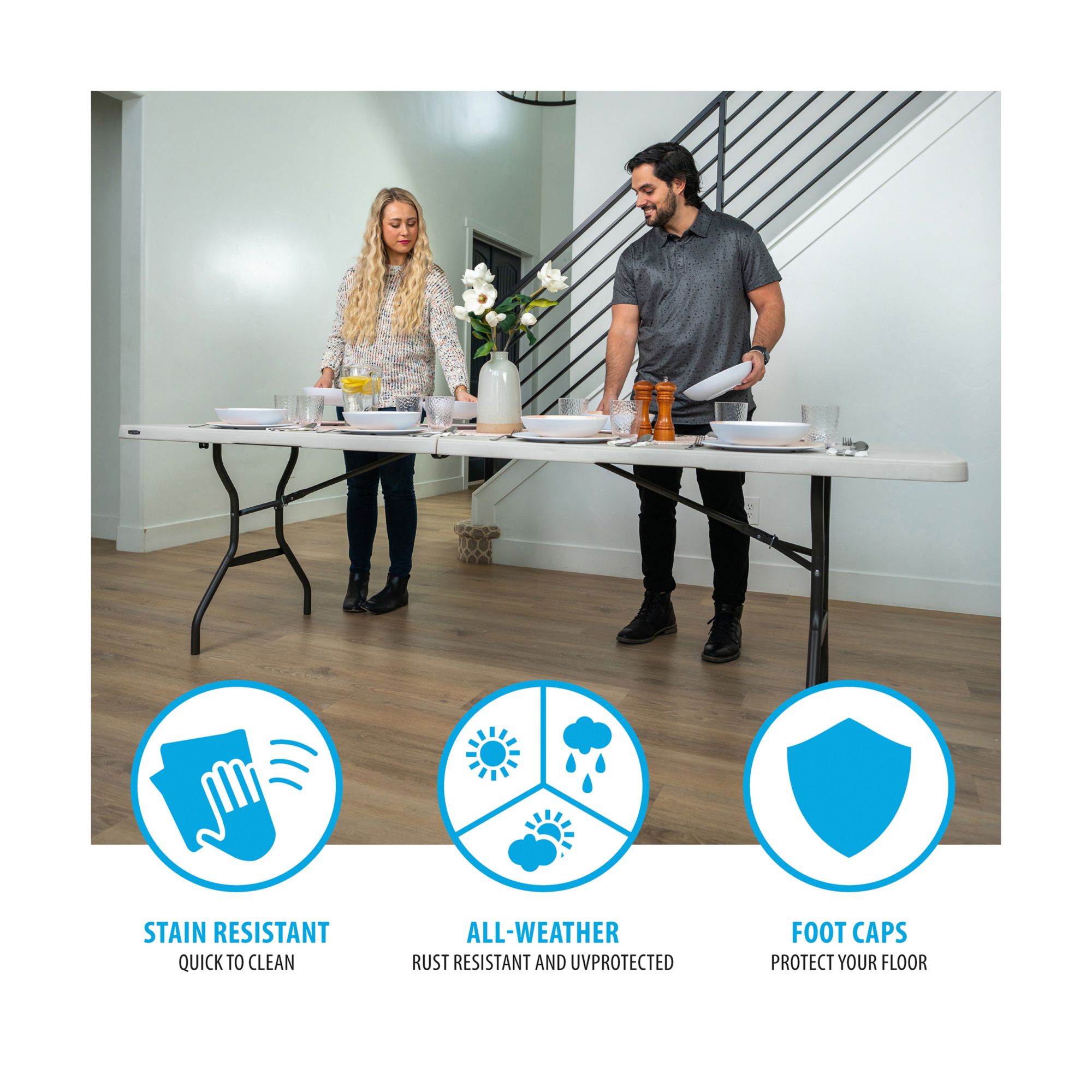 Lifetime 8-Foot Folding Table (Commercial)