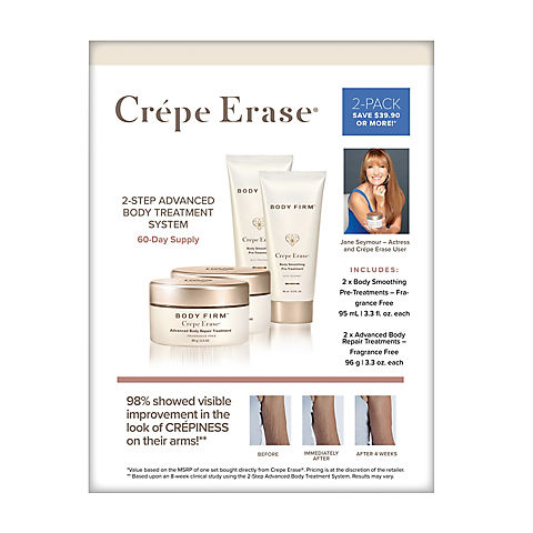 Crepe Erase 2-Step Advanced Body Repair Treatment System, 60-Day Supply