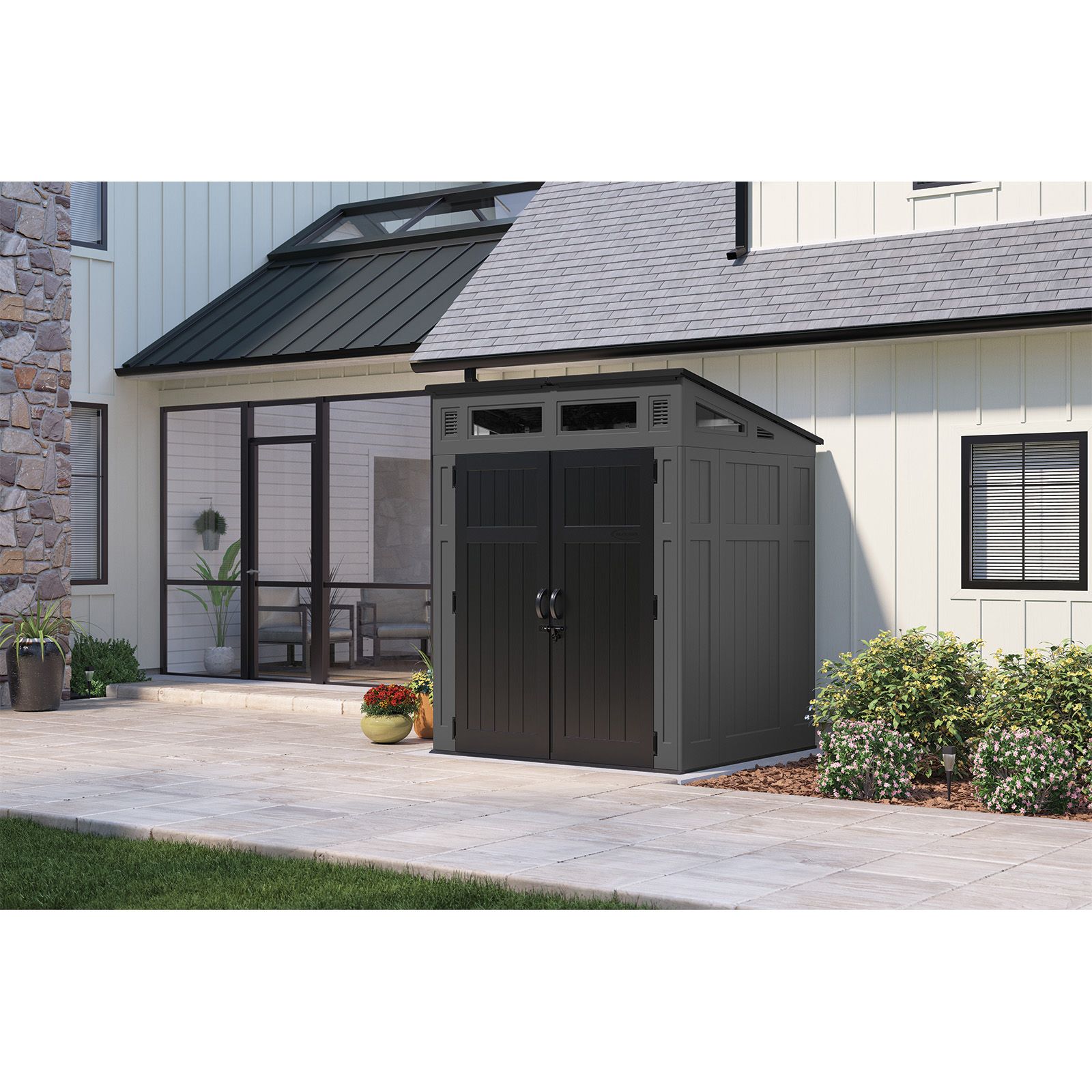 Double Wall Resin Outdoor Tool Storage Shed 70.5