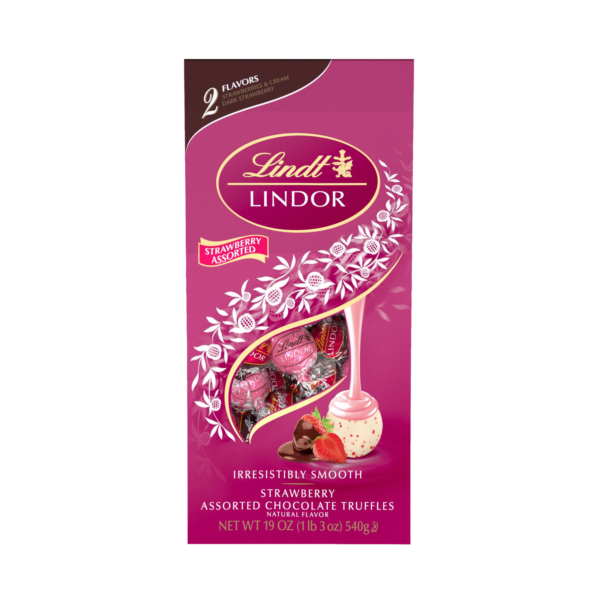 Lindt LINDOR Assorted Chocolate Truffles 19 oz Bag - 4 FLAVORS