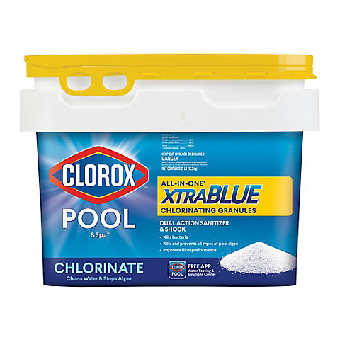 Clorox Pool & Spa All-in-One XtraBlue Chlorinating Granules, 27 lbs.