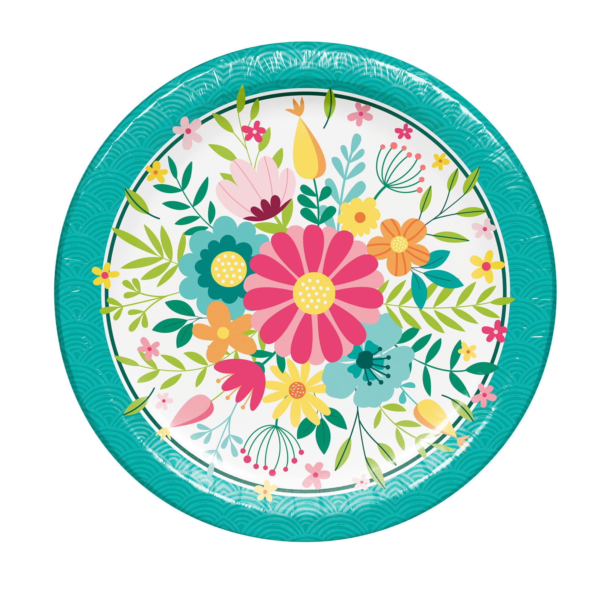 Brown Circular Flower Buffet Paper Plates, Paper GSM: 350, Size