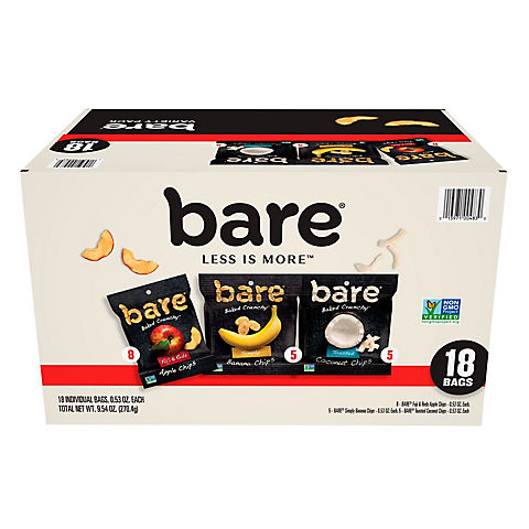 Bare Baked Crunchy Fruit Snacks Variety Pack, 18 pk./0.53 oz.