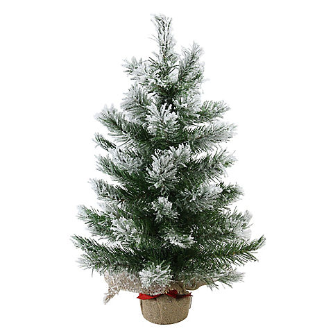 Northlight 22" Flocked Pine Artificial Christmas Tree