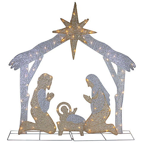 Northlight 44" Lighted Holy Family Nativity Scene